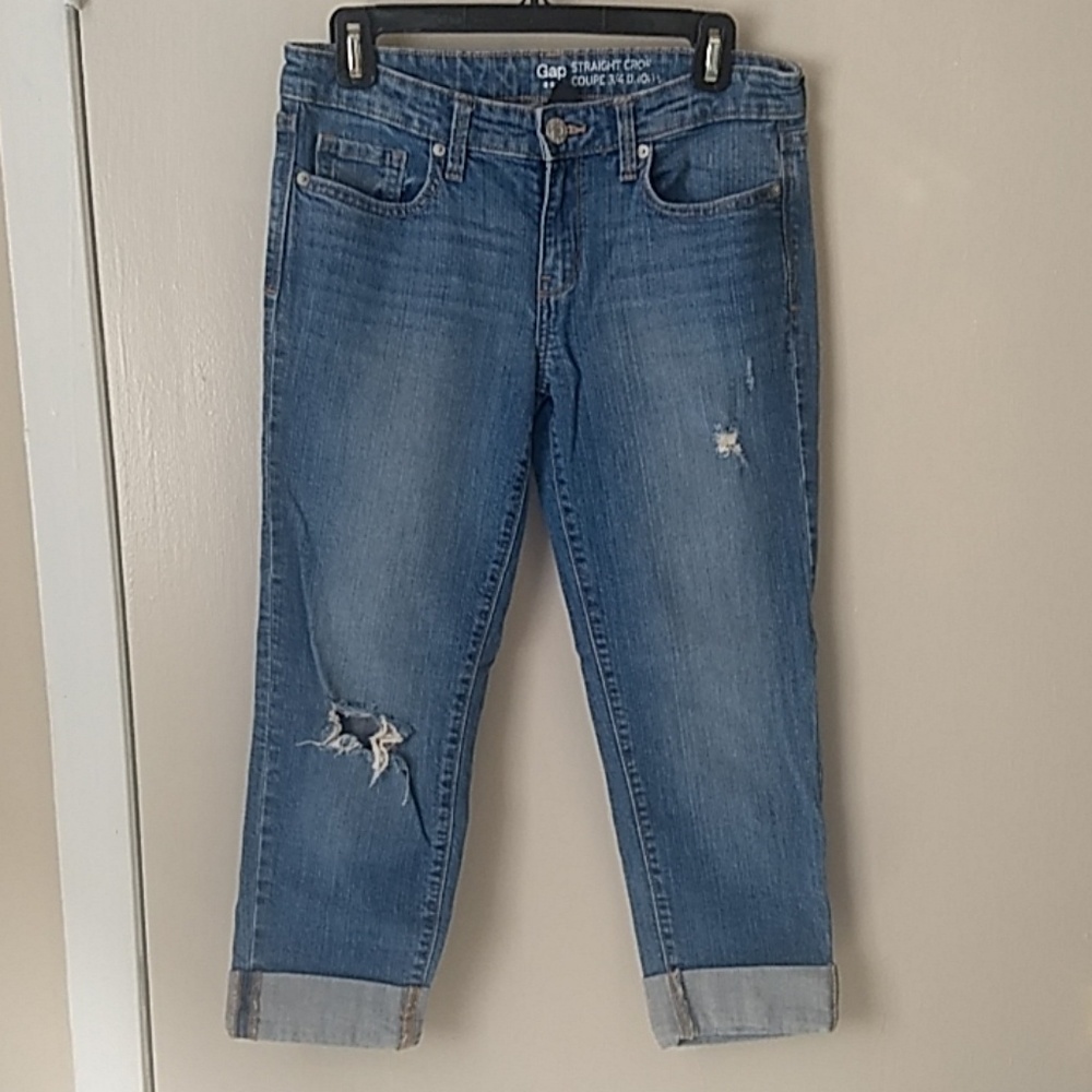 GAP 3/4 length ripped style jeans- 6/28R